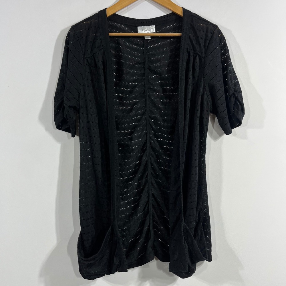 Dressbarn Euro Summer Coastal Beachy Boho Festival Open Front Cardigan Women XLP